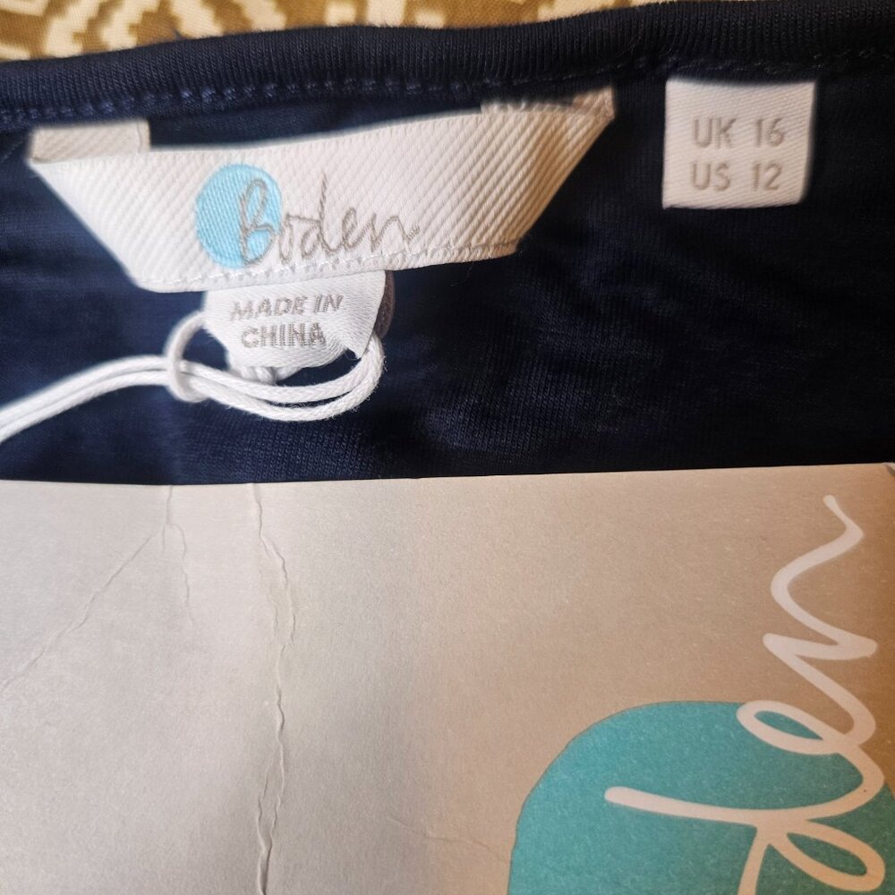 NWT BODEN Navy Tiered Maxi Dress US 12 Viscose Ruffle Sleeve Boho Cottagecore - Picture 5 of 12